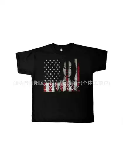 2025 Summer Thin American Trendy Hip-Hop Short-Sleeved Personalized Printed Shirt Japanese Style Trendy Loose Casual Top