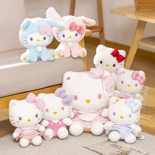 Genuine hello kitty doll Hello kitty cat kt cat Hello Kitty doll plush toy girl doll