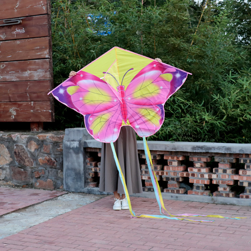 Wuhan kite wholesale grid cloth butterfly kite high-definition heat transfer easy to fly traditional kite factory wholesale