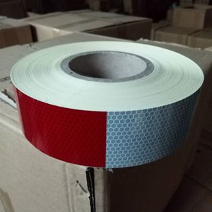 Agricultural Machinery Highlight Honeycomb Reflective Body Red and White Truck Body Sticker Car Anti-rear-end Warning Reflective Strip