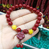 Rosary with round beads, bracelet, birthday charm suitable for men and women for beloved, ethnic accessory, cinnabar, 108 beads, wholesale, ethnic style