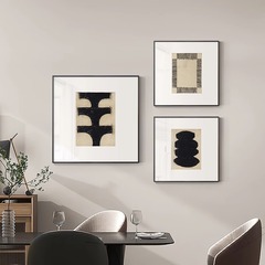 Abstract Chaoyi Style Black and White Art Decorative Painting for Living Room, Modern Minimalist Sofa Background Wall Art