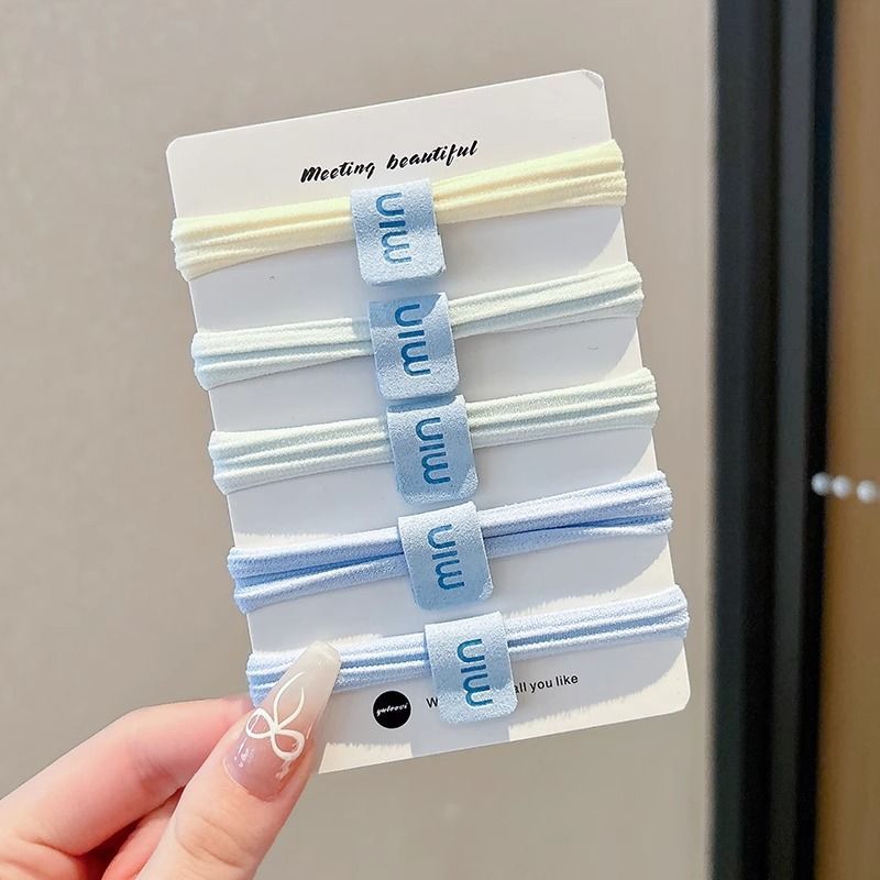 Cuerdas de cabello de alta elasticidad sin costura, anillo de cabello de cola de caballo, cuerdas de cabello de correa femenina, cuerdas de cabello de bola simple, cubierta de cuero cabelludo