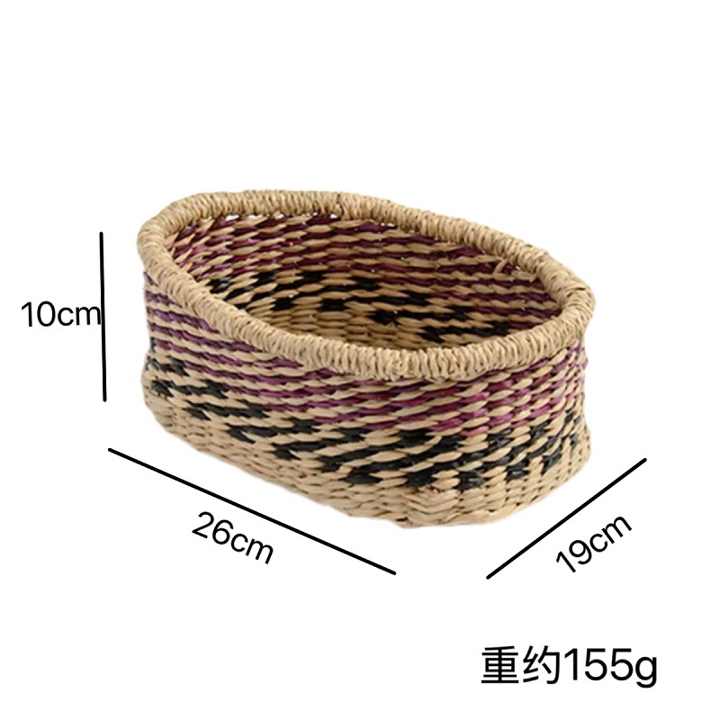 Cestas de bocadillos trenzadas de algas marinas vietnamitas ins canasta de picnic elementos africanos canasta decorativa canasta de cosméticos canasta de escritorio