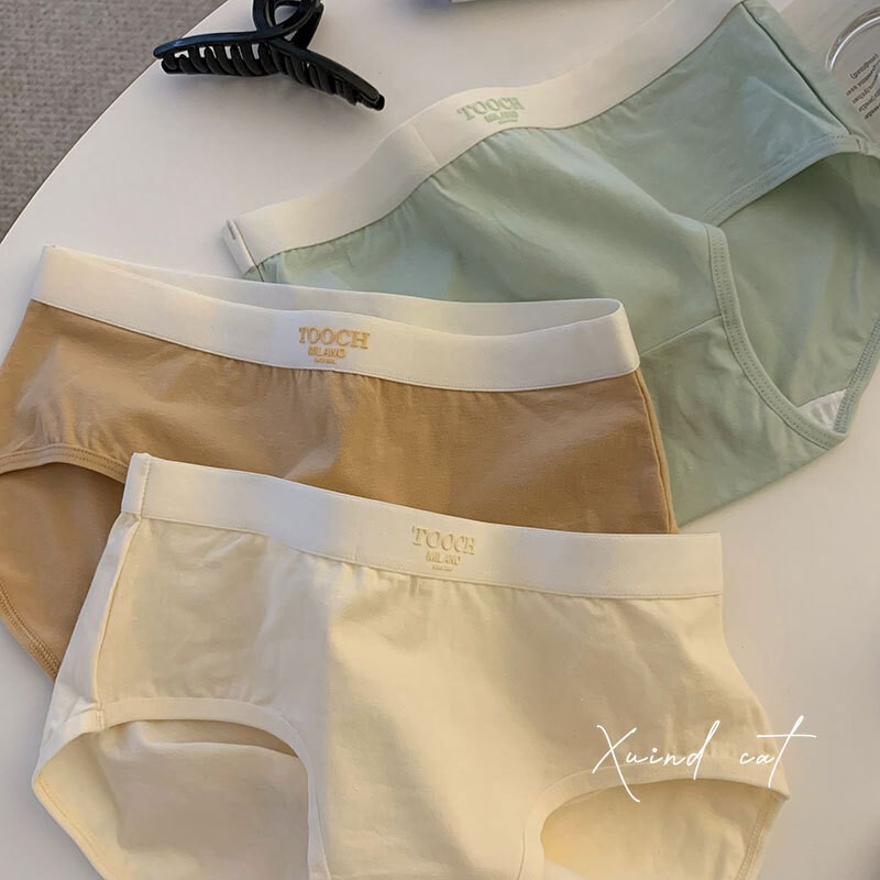 Japanese Style Pure Cotton Underwear Women's Full Pants 7A Cotton Summer Thin Small Fresh Sports Style Comfortable Soft Briefs Japanese Style Pure Cotton Underwear Women's Full Pants 7A Cotton Summer Thin Small Fresh Sports Style Comfortable Soft Briefs