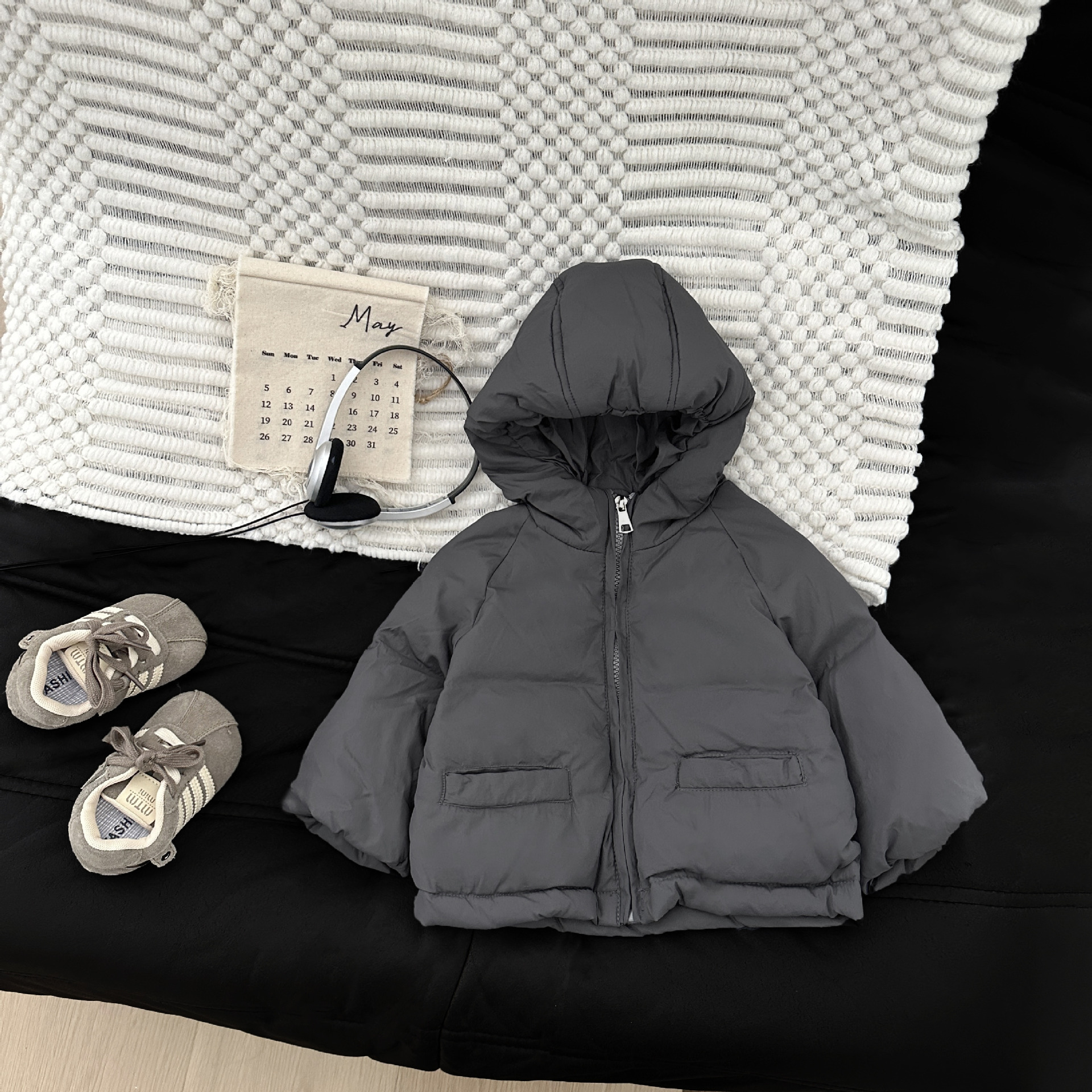 Chaqueta de invierno para niños, ropa de bebé con capuzas, chaqueta blanca delgada, chaqueta caliente para bebés, moda