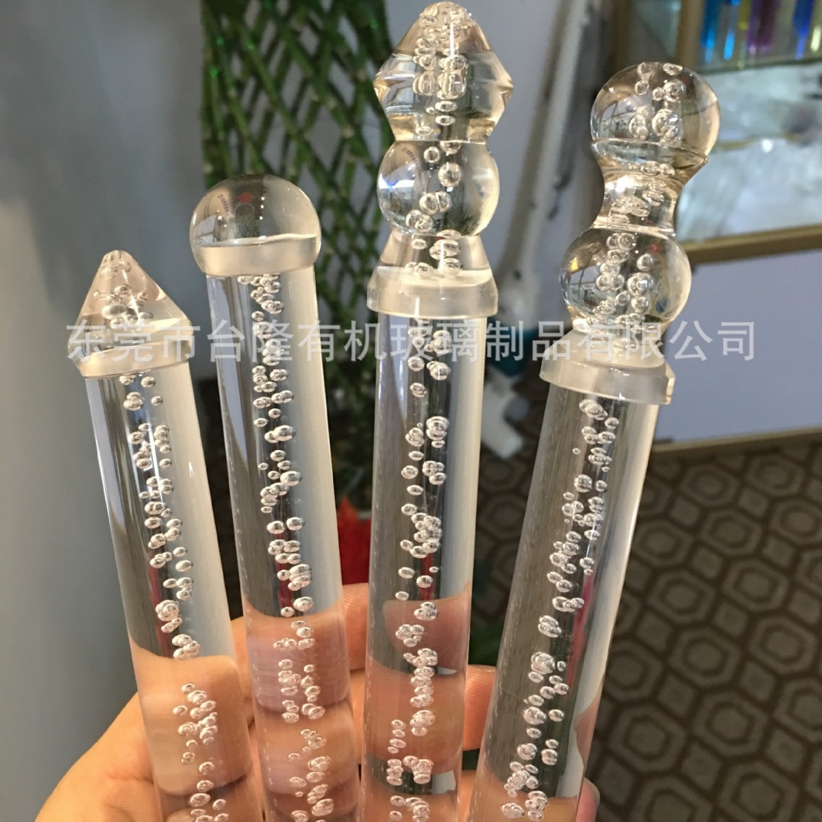 来图厂家加工灯饰配件气泡棒有机玻璃棒太阳能草坪灯 亚克力棒
