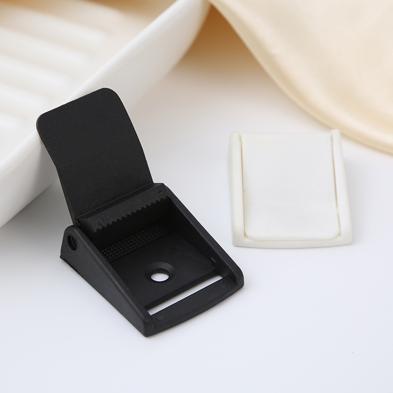 Wholesale black and white bags webbing buckle plastic webbing clip button buckle multi-size plastic buckle manufacturers