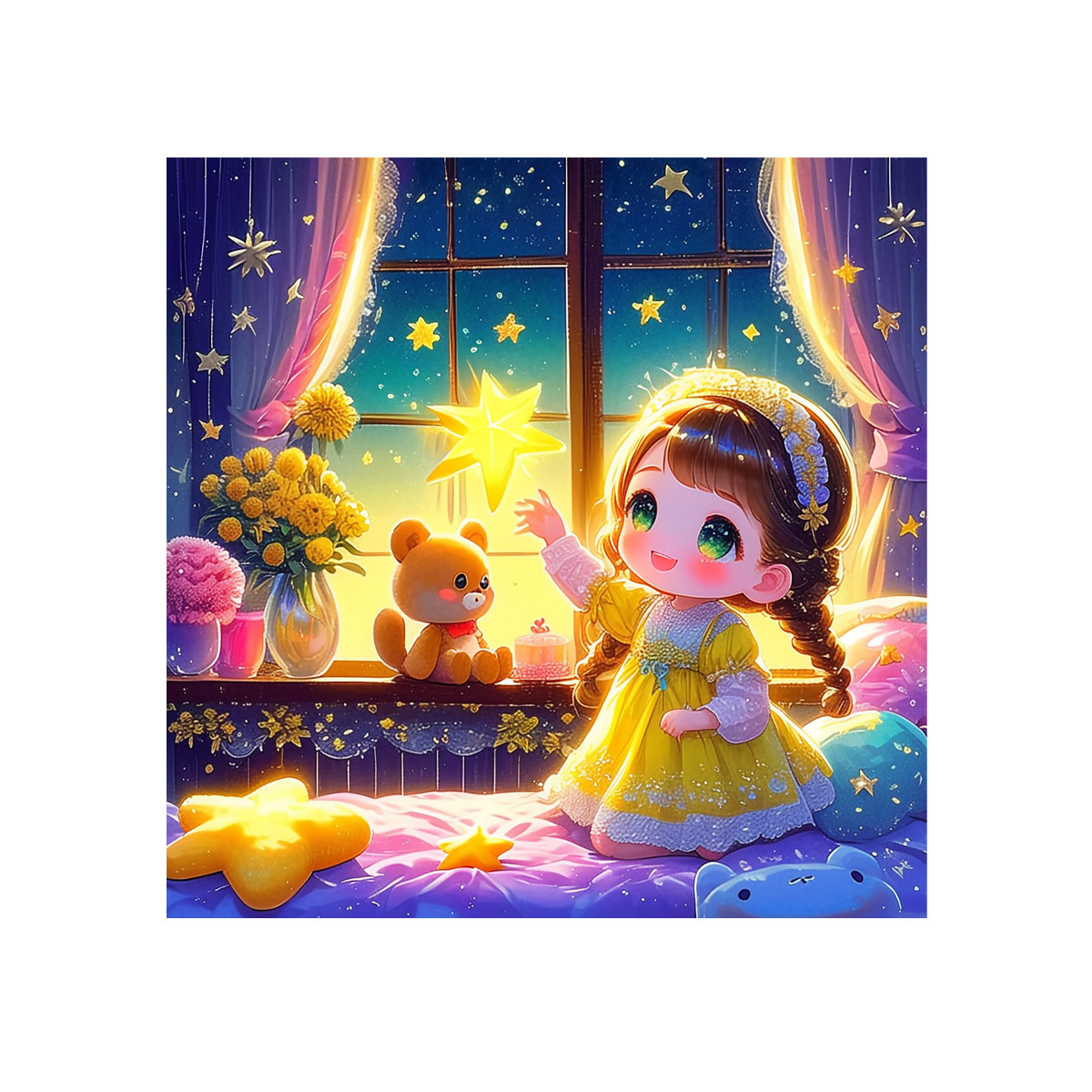 [Algodón importado] Mona Lisa real bordado cruzado pequeño niño nuevo lindo curar decoración de la habitación de los niños image 5