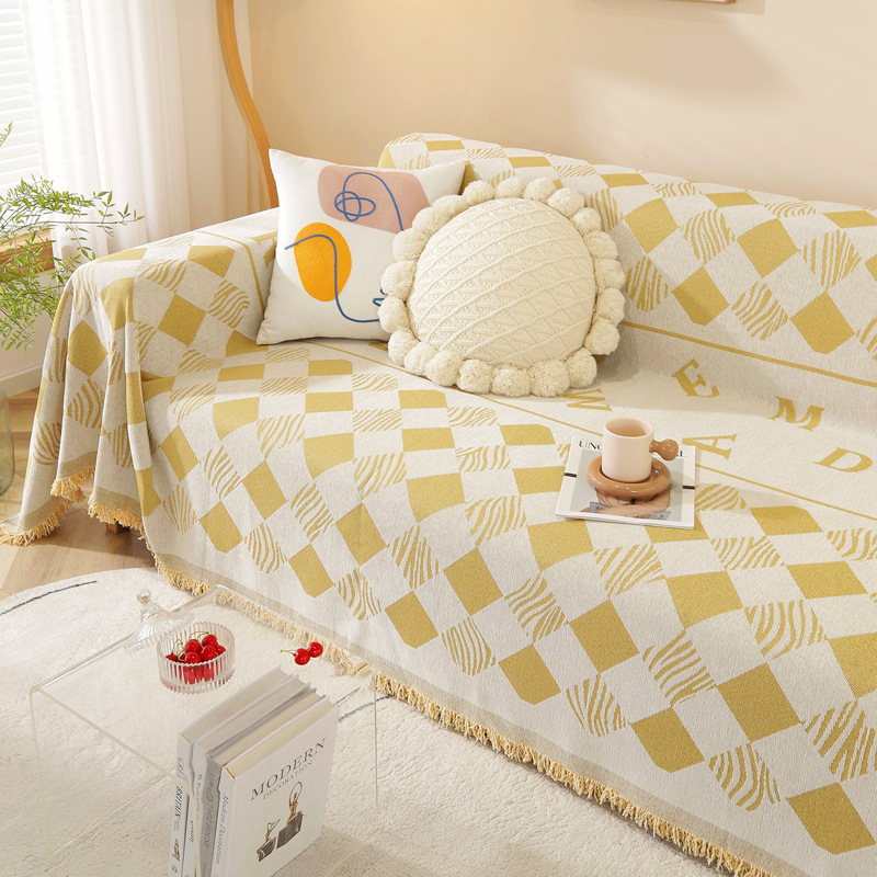 Sofá cubierta manta de tela ins estilo 2022 nuevo Four Seasons universal chenille sofá toalla Imperial Concubine cubierta de la cubierta del sofá a prueba de polvo