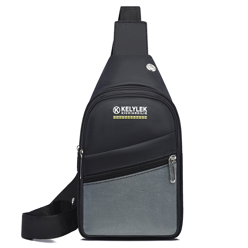 Nuevo tipo de bolso de hombro para hombres al aire libre, moda casual, bolso de hombro simple, bolso de pecho de moda multicapa al por mayor.