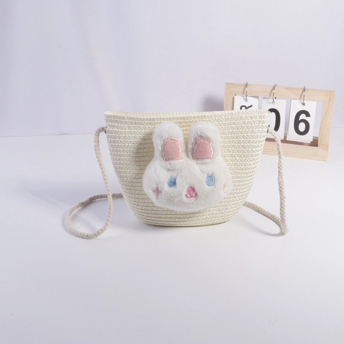 Сумка для телефона, ремешок из соломы, размер 19×15.5 см