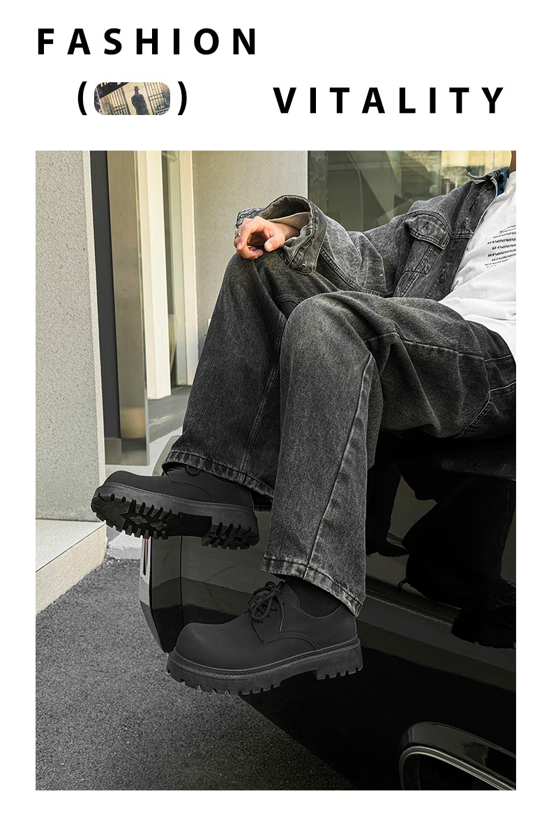 ShoeVault Stivali Martin da uomo bassi 2025 Primavera Quattro Stagioni Retro Casual Stile Britannico Scarpe Derby in Pelle con Alluce Valgo_voghion.com