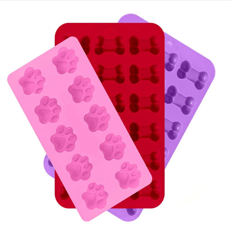 10 cat claw 18 bone silicone baking mold pet biscuit mold DIY rice cake cake mold drop mold