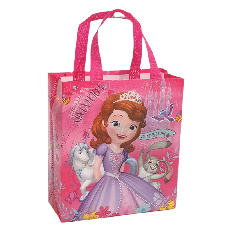 Внешняя торговля завод Новый мультфильм Нетканая сумка Принцесса София Подарочная сумка Подарочная упаковка в наличии оптом