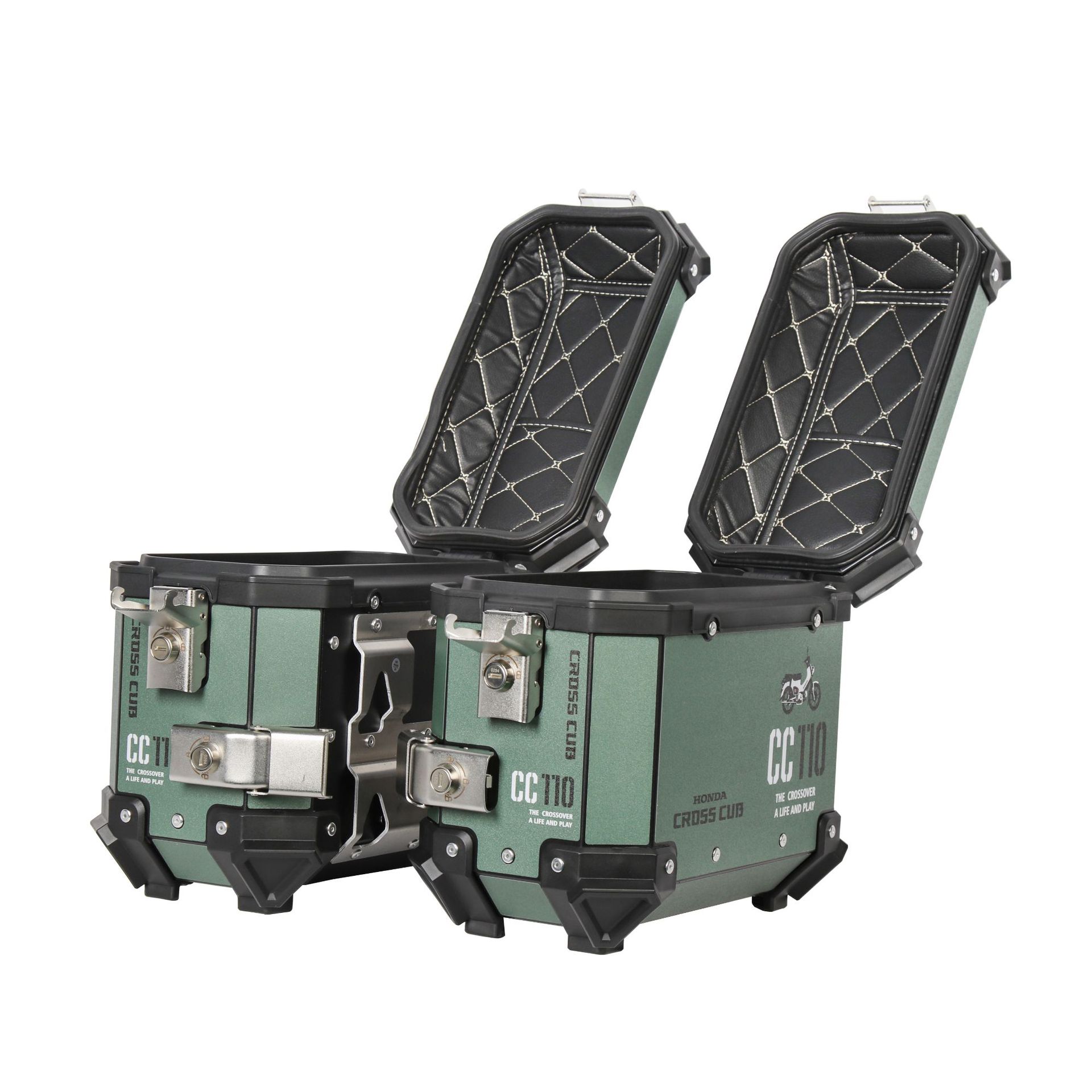 18L caja lateral CC110 PG - 1 tres cajas de aleación de aluminio motocicleta cola eléctrica