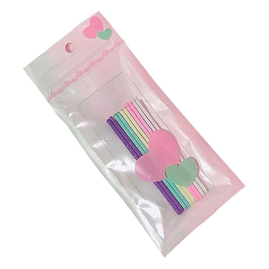 Estilo coreano ins popular clip de color caramelo todo partido gelatina helado color Bangs clip lateral horquilla 10 piezas