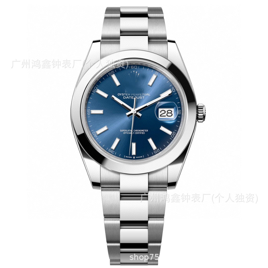 comercio exterior transfronterizo Oyster Registro de movimiento constante Reloj de apertura verde oliva Registro de hombre Reloj mecánico automático al por mayor
