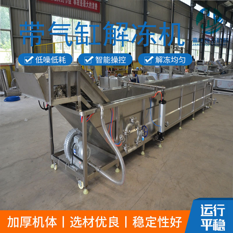 全自动解冻机 推荐鱼类虾类连续式解冻设备 不锈钢带气缸解冻机