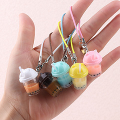 ドールハウスDollhouse猫ヘッドパールミルクティーカップペンダントぬいぐるみペンダントOB11シーン小物
