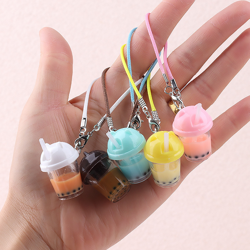 Doll House Dollhouse Cat Head Pearl Milk Tea Cup Pendant Doll Doll Hanging OB11 Scene Small Accessories
