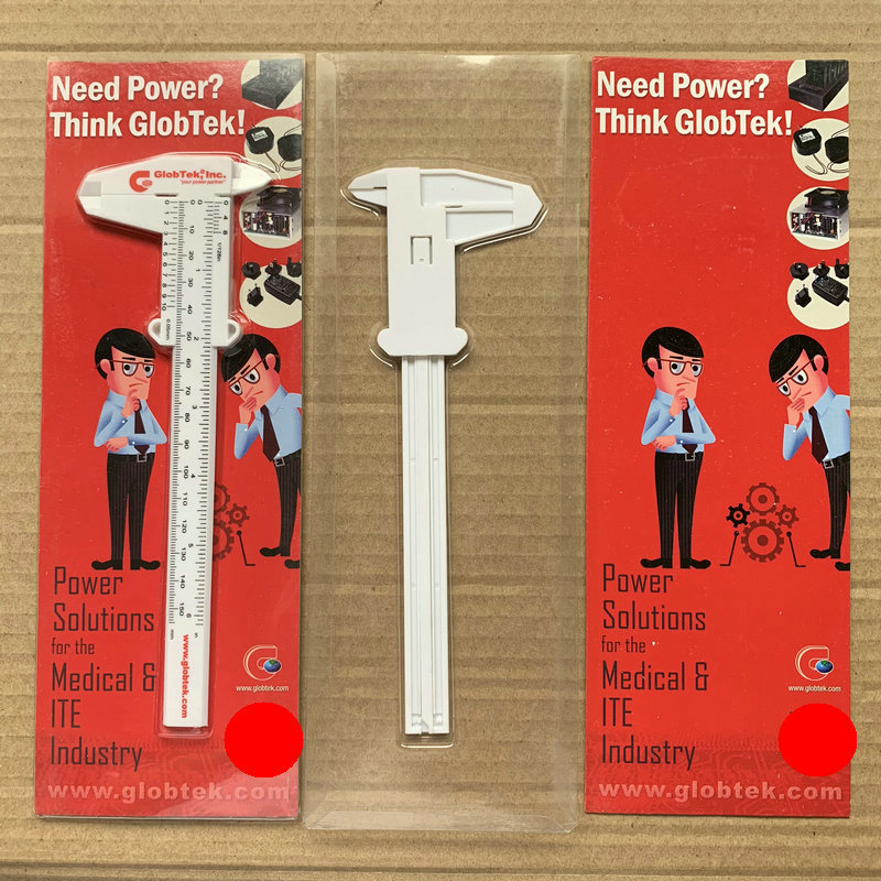 插卡包装塑料游标卡尺 剥壳装0-150MM刻度塑料游标卡尺 插卡卡尺