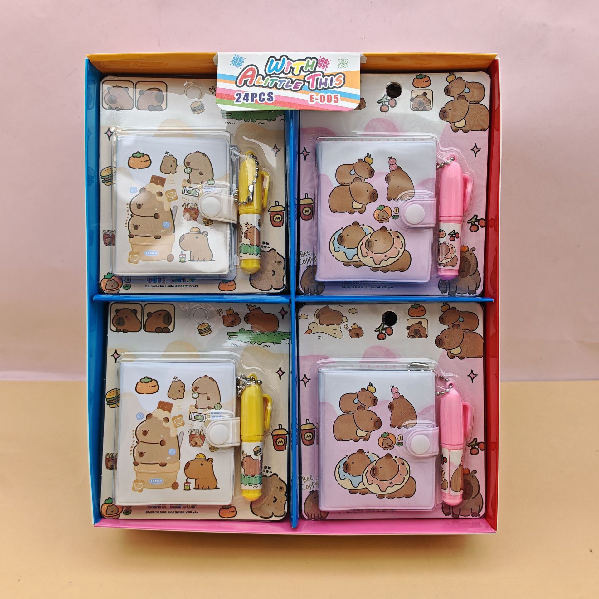 E005 Labu mini cuaderno de mano conjunto creativo nuevo dibujo animado encantador comercio exterior transfronterizo tailandés temu