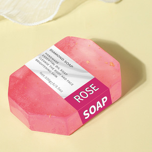 Cross-border Aurora gem soap soap foreign trade cleansing bath soap essential oil soap hand gift gold foil Diamond handmade soap