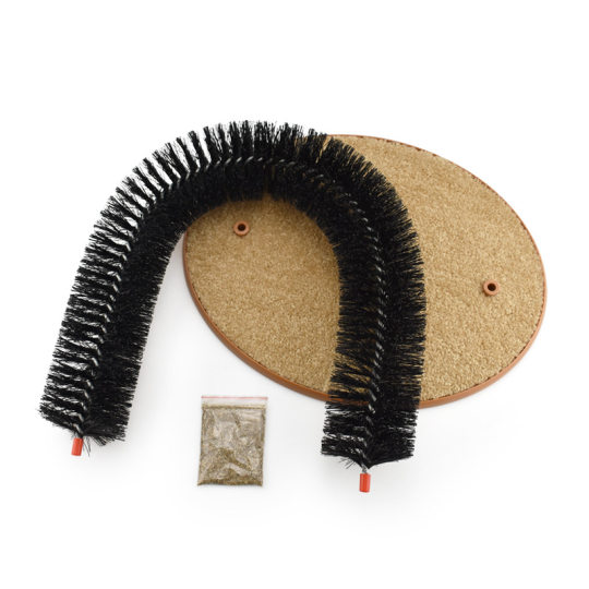 Cat and dog toy hair rubbing device scratching brush arch bristles scratching device pet cleaning supplies thick