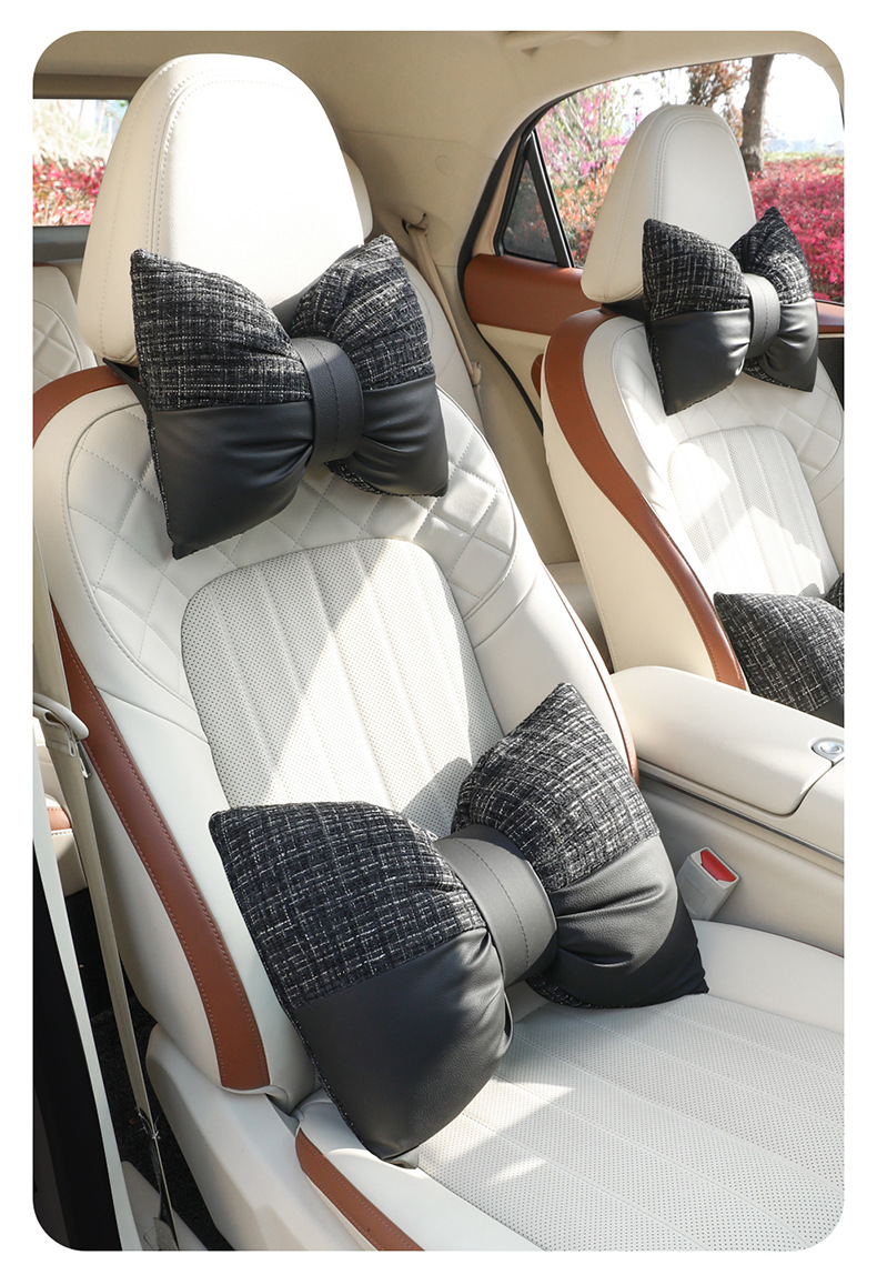 New Bow-Knot Sofa Pillow, Office Seat Lumbar Support, Universal for All Seasons, Good Waist Support for Long Periods of Sitting, Car Headrest