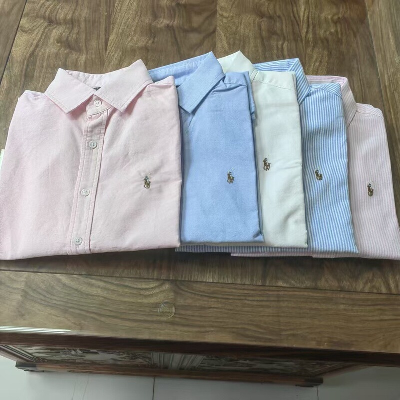 Ralph Lauren Horse Logo Oxford Cloth Long Sleeve Shirt for Men and Women, Simple and Stylish, Excellent Quality Ralph Lauren Horse Logo Oxford Cloth Long Sleeve Shirt for Men and Women, Simple and Stylish, Excellent Quality