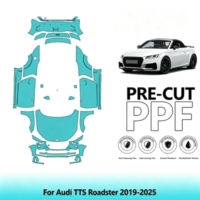 19-26 Models of Audi Tts Roadster Special-Purpose High-Gloss Tpu Paint Protection Film, Scratch-Resistant and Yellowing-Resistant (Car paint protective film) - transparent-tpu-19-26-audi-tts-roadster