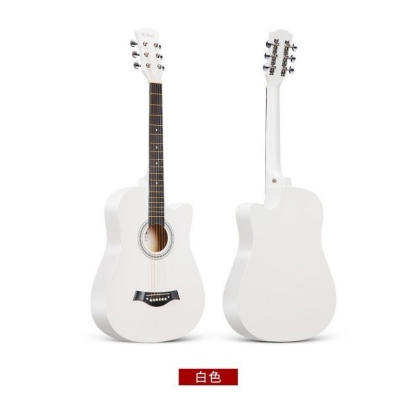 Guitarra de fábrica, guitarra folk, instrumento musical, guitarra folk de madera de 38 pulgadas, guitarra de tilo con mango de fibra de carbono.