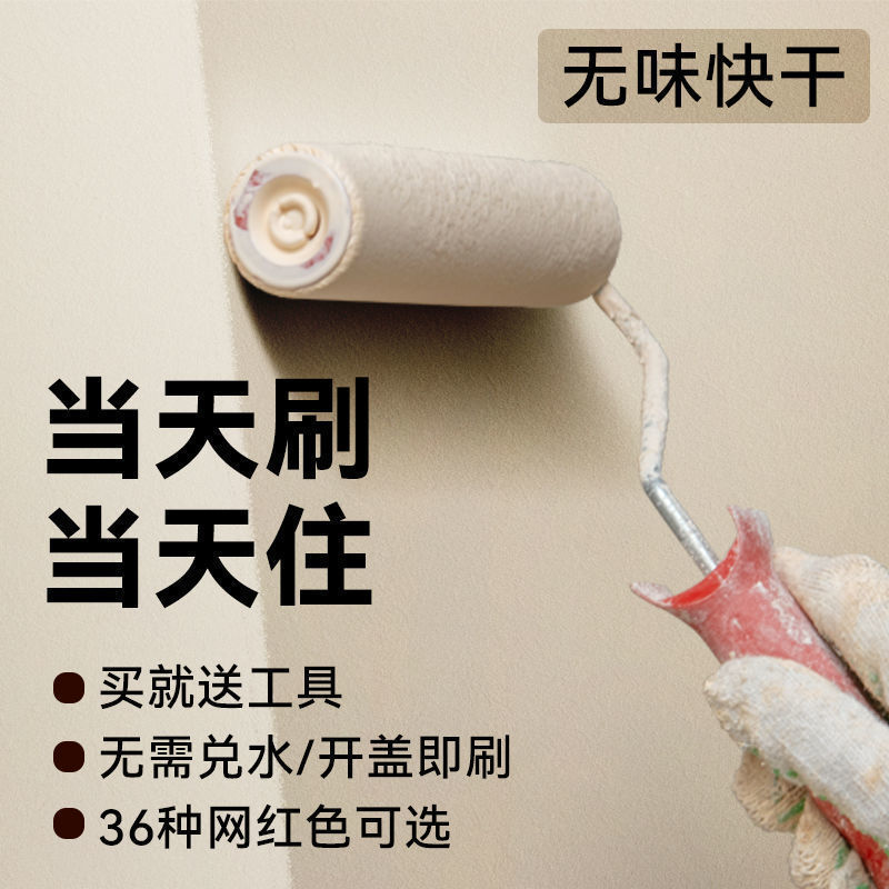 其他彩色外墙翻新油漆自刷墙二合一卧室涂料家用乳胶漆漆白色刷涂