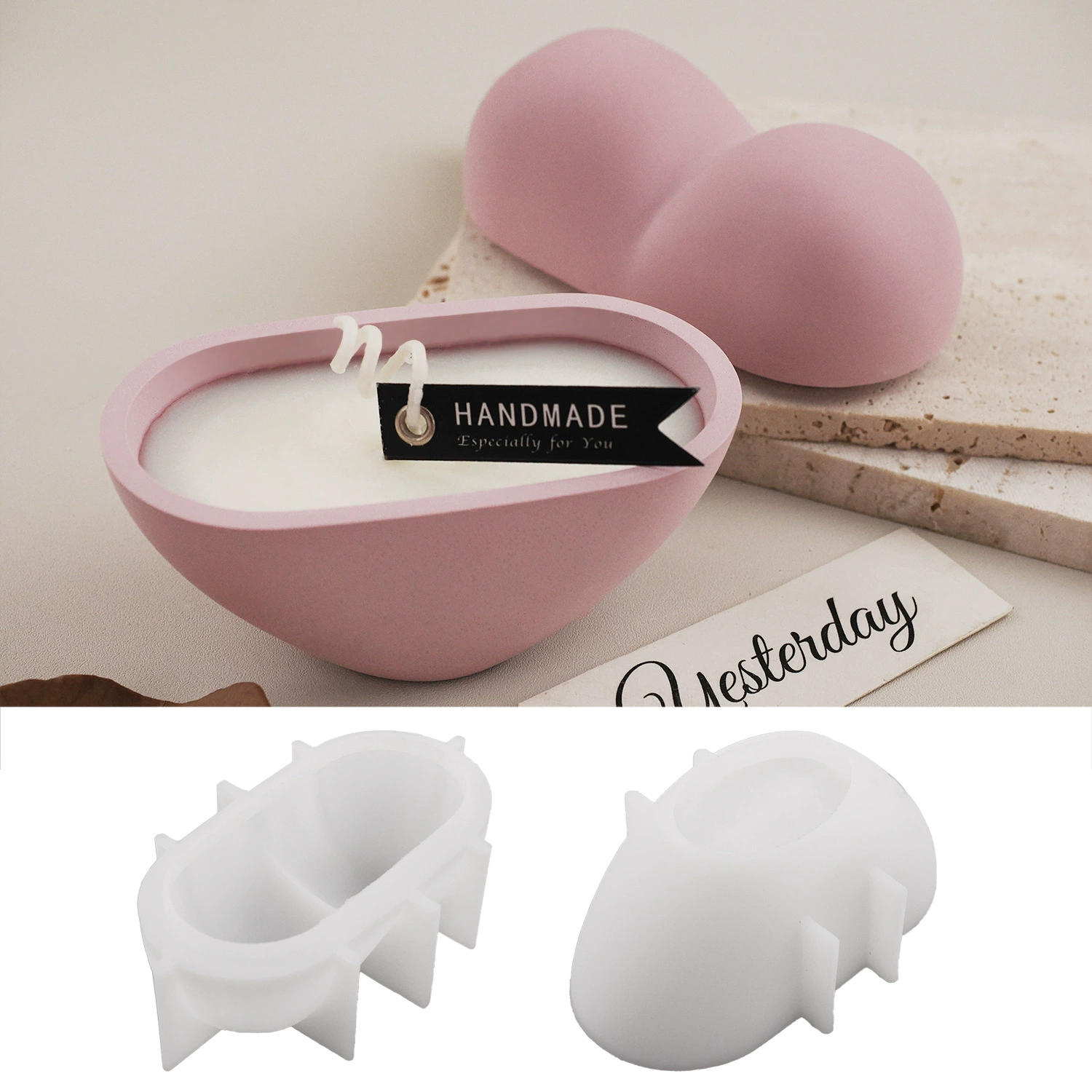 Aromatherapy, candle, storage system, silicone mold, handmade, mirror effect