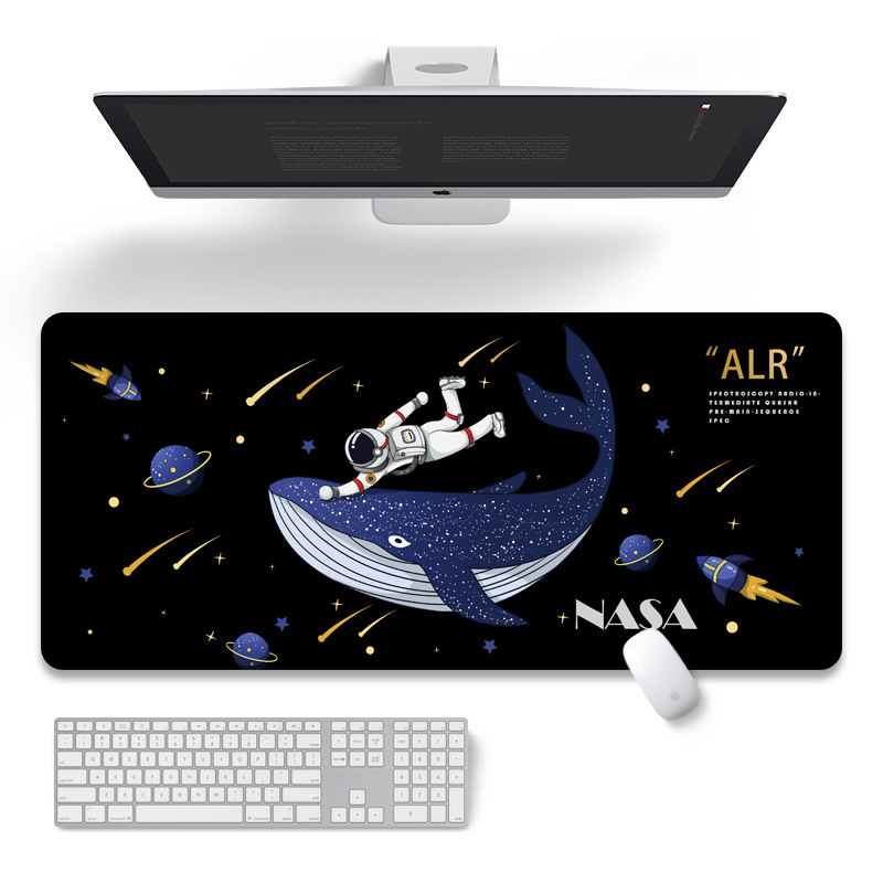 Nasa宇宙シンプルマウスパッド超大型ロックサイドオフィスeコマースゲームノートパソコンキーボード滑り止めテーブルパッド|undefined