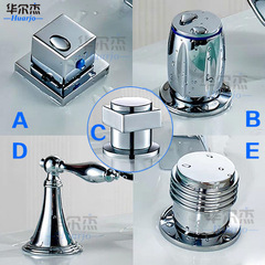Split bathtub five-piece set faucet hot and cold water switch five-hole tub rim three-piece basin set accessories H549