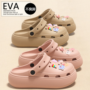 Cartoon DIY Baotou Sandals for Women Summer Outerwear 2025 Cute Non-Slip Thick Soled Women's Slippers for Women