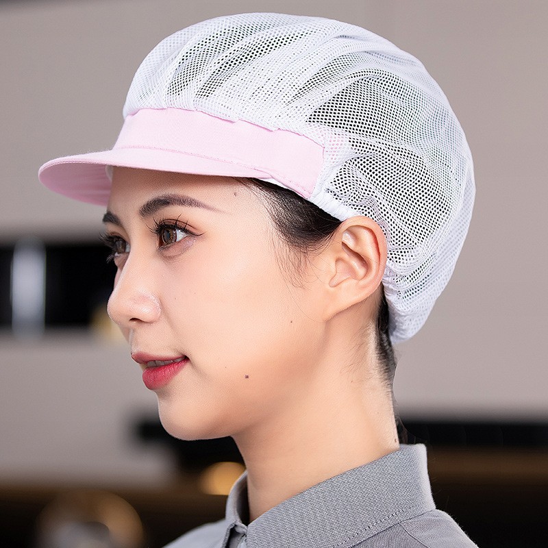Comedor Comedor Cooker Sombrero de malla especial para cocina trasera femenina Fábrica de alimentos transpirable Taller de trabajo Sombrero de fábrica al por mayor