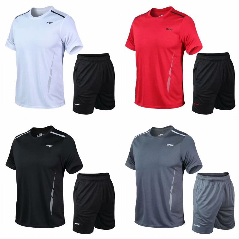 Sports suit Men's Casual Short-sleeved T-shirt Summer Football Clothes Shorts Sports Pants Running Clothes Women's Quick-drying Clothes Sports suit Men's Casual Short-sleeved T-shirt Summer Football Clothes Shorts Sports Pants Running Clothes Women's Quick-drying Clothes