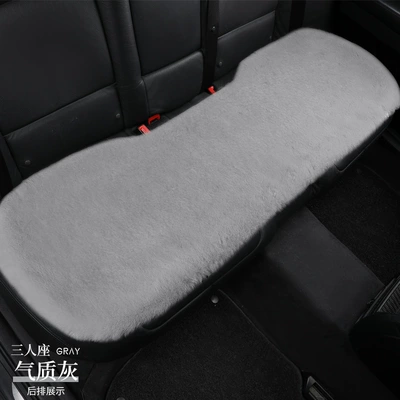 Wool pad winter plush car single piece - minimalist-style-temperament-gray-one-piece-in-the-back-row