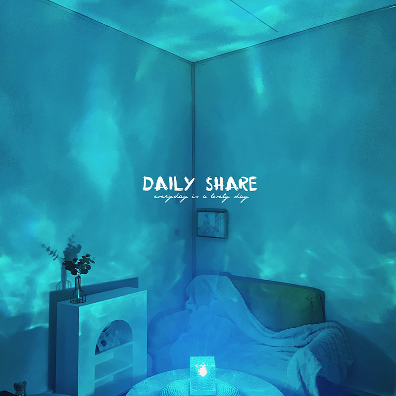 Atmósfera luz nocturna Internet celebridad giratoria ondulación del agua llama creativa atmósfera luz Día de San Valentín regalo romántico lámpara de mesa