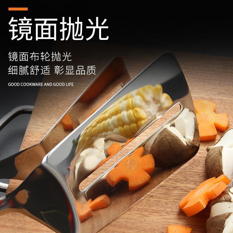 不鏽鋼煎魚夾多功能鏟食物子二合一小號炒菜體置架硅膠鍋老式蝴蝶
