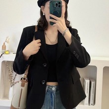 春秋新款西装外套女高级质感正装小西服日韩休闲纯色西装上衣外贸