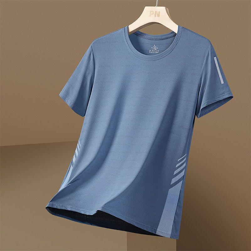 Regular Top Length Wholesale Men's Polyester Basic Simple Style Solid Color Short Sleeve Men's T-shirt