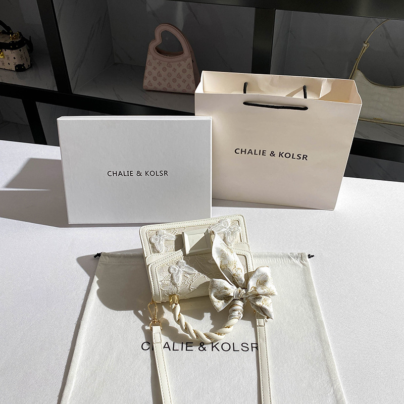 Trend bag strap one shoulder with bow, high-quality style