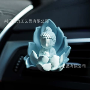 Kiçik Budda Lotus avtomobil kondisioner ventilyator klipi, panel bəzəyi