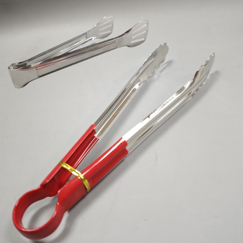 Pinza para Alimentos de Acero Inoxidable 201, Antideslizante y Antiescaldado para Cocina