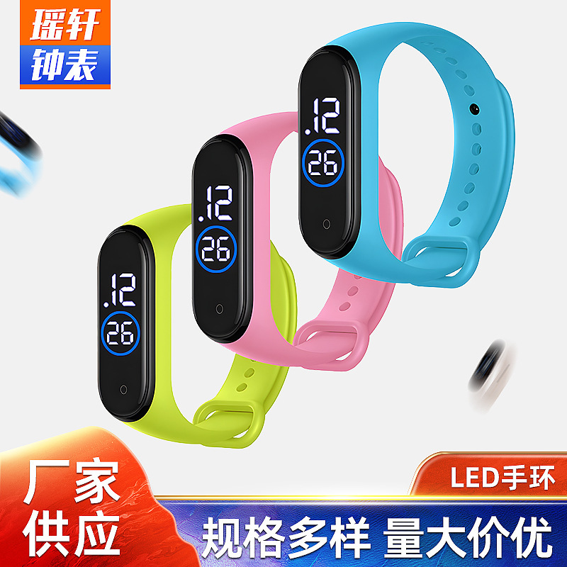 New Ins Style Led Bracelet Touch Fashion Trendy Sports Gift Digital Waterproof Digital Smart Watch for Men and Women