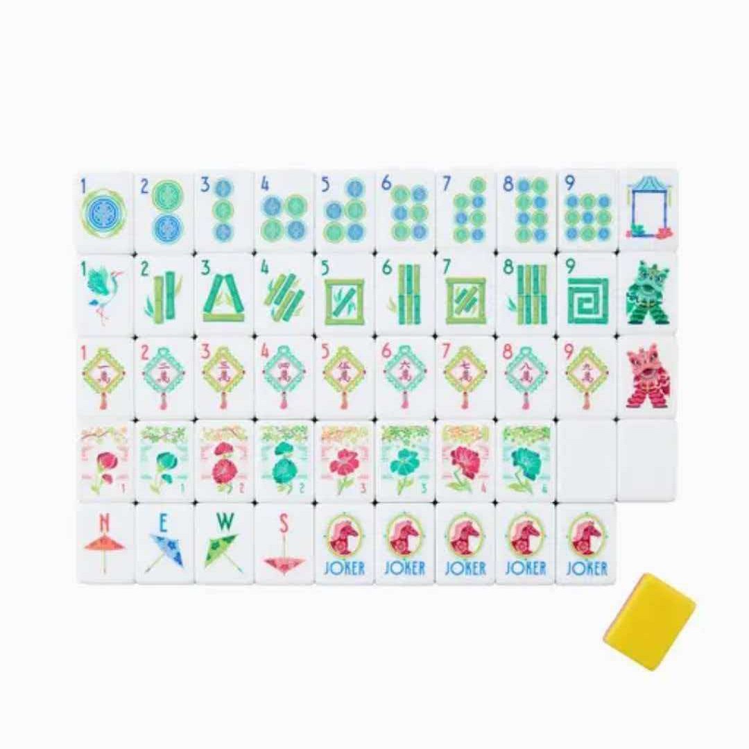 (In-Stock Direct Shipment) American-Style Mahjong Tiles, Number 32, Yellow, Year of the Horse, Acrylic, 160 Tiles, for Home Use, Hand-Shuffled